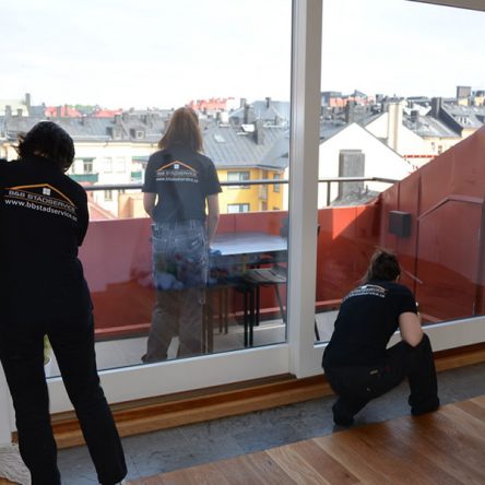 En fönsterputsning i Stockholm