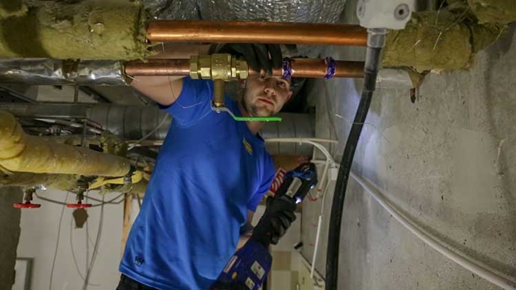 En rörmokare i Stockholm